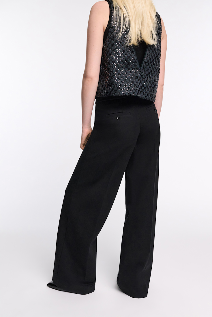 Dorothee Schumacher Wide leg pants in Punto Milano pure black
