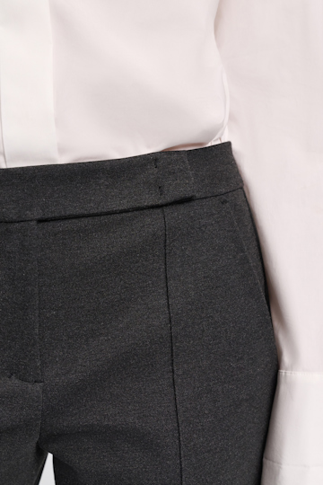 Dorothee Schumacher Slim fit pants in Punto Milano charcoal melange