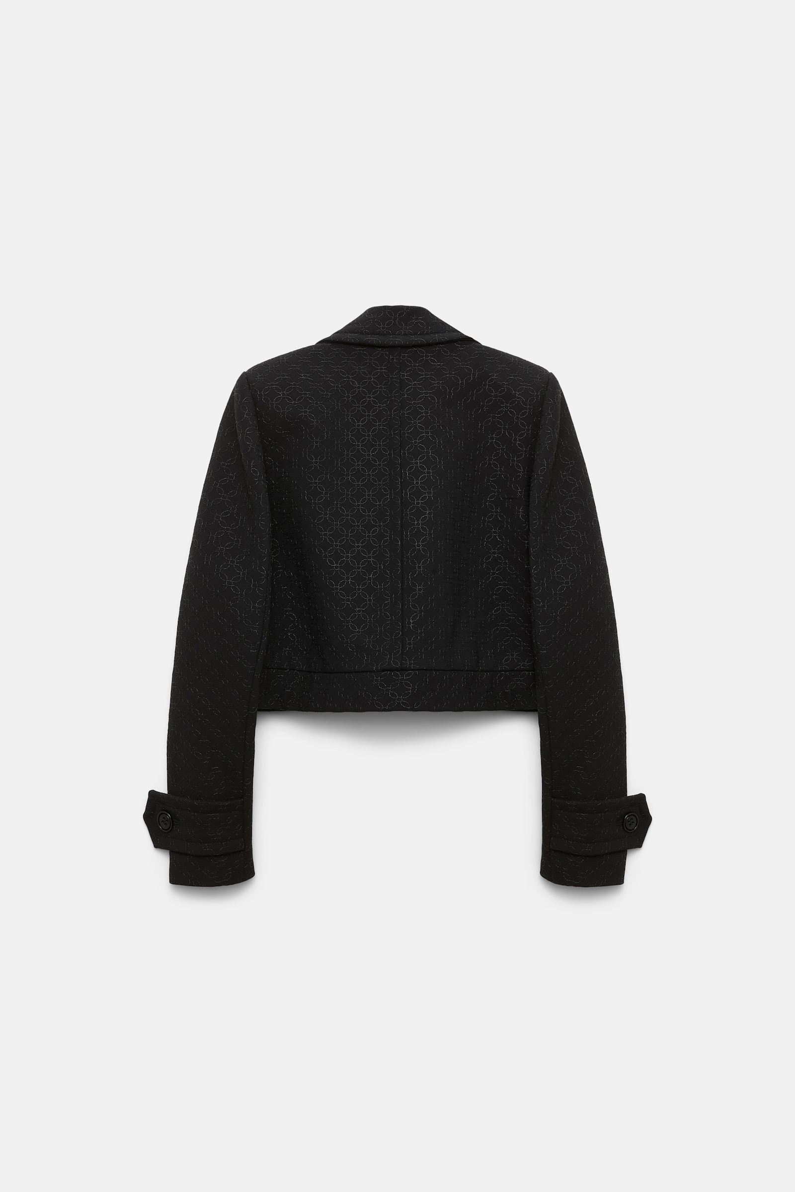 Dorothee Schumacher Einreihiger Blouson aus besticktem Punto Milano pure black