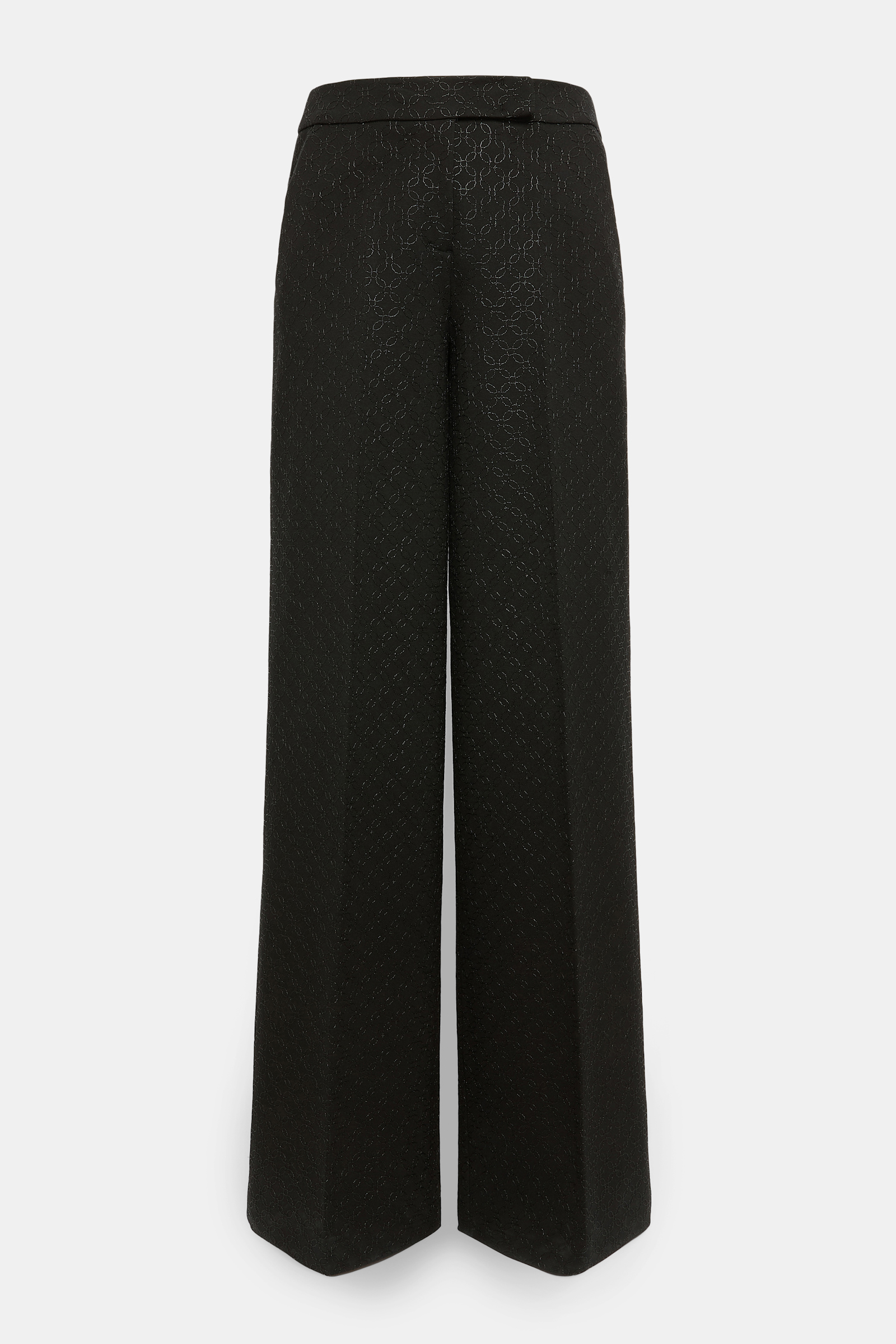 Dorothee Schumacher Embroidered wide leg pants in Punto Milano pure black