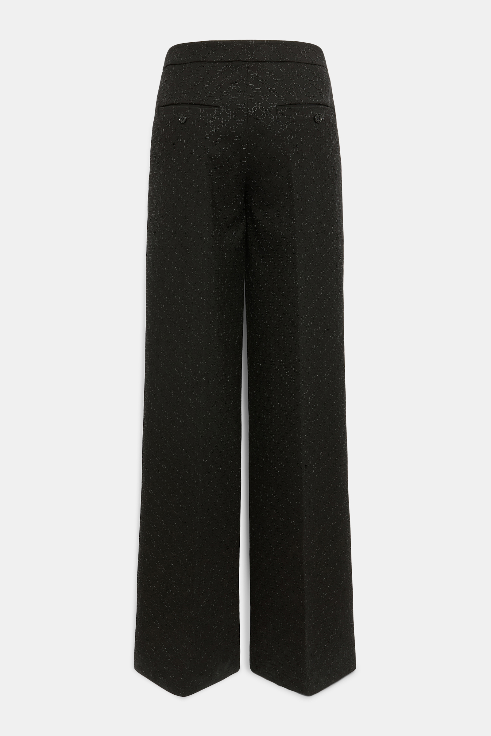 Dorothee Schumacher Embroidered wide leg pants in Punto Milano pure black