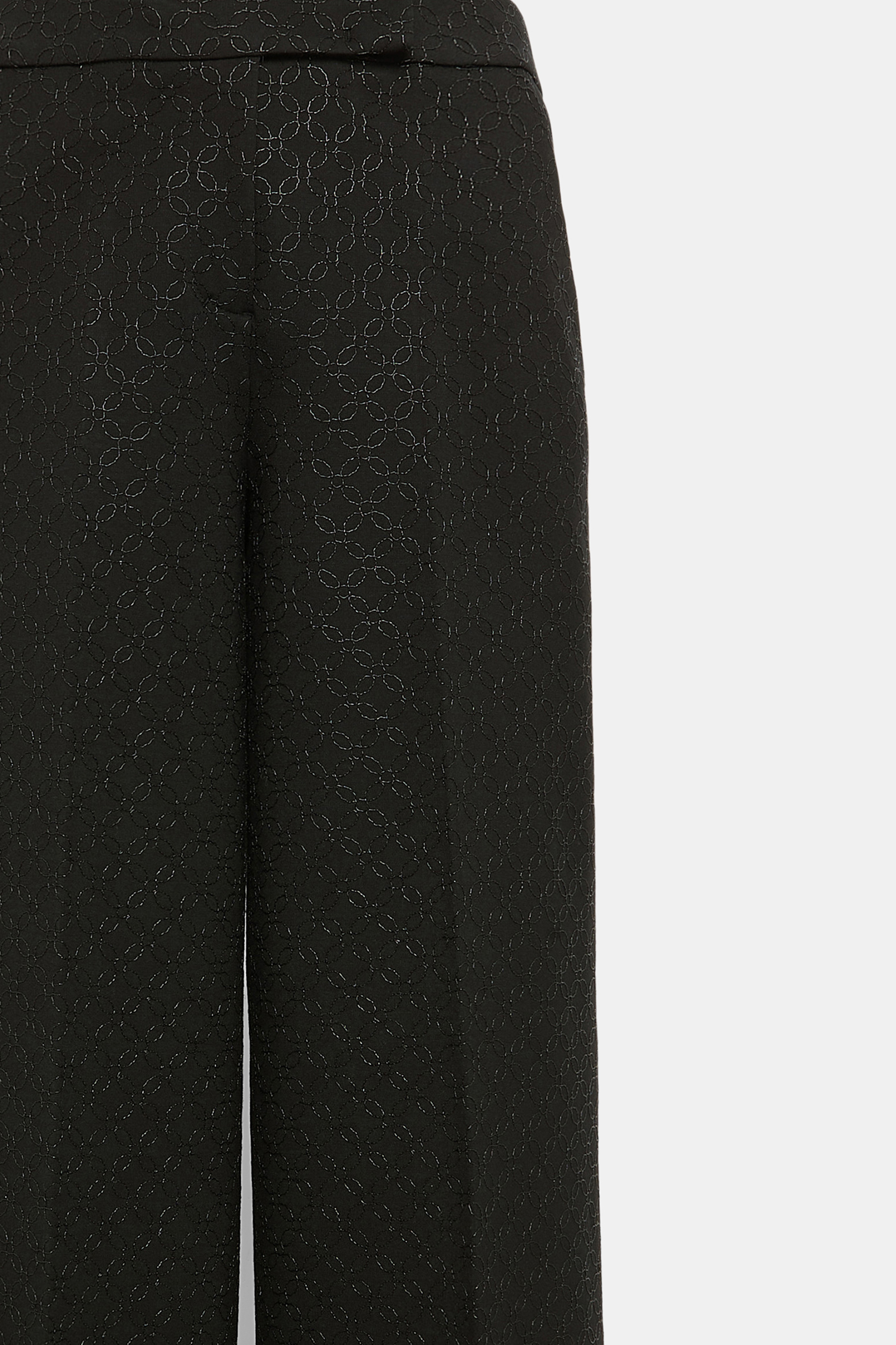Dorothee Schumacher Embroidered wide leg pants in Punto Milano pure black