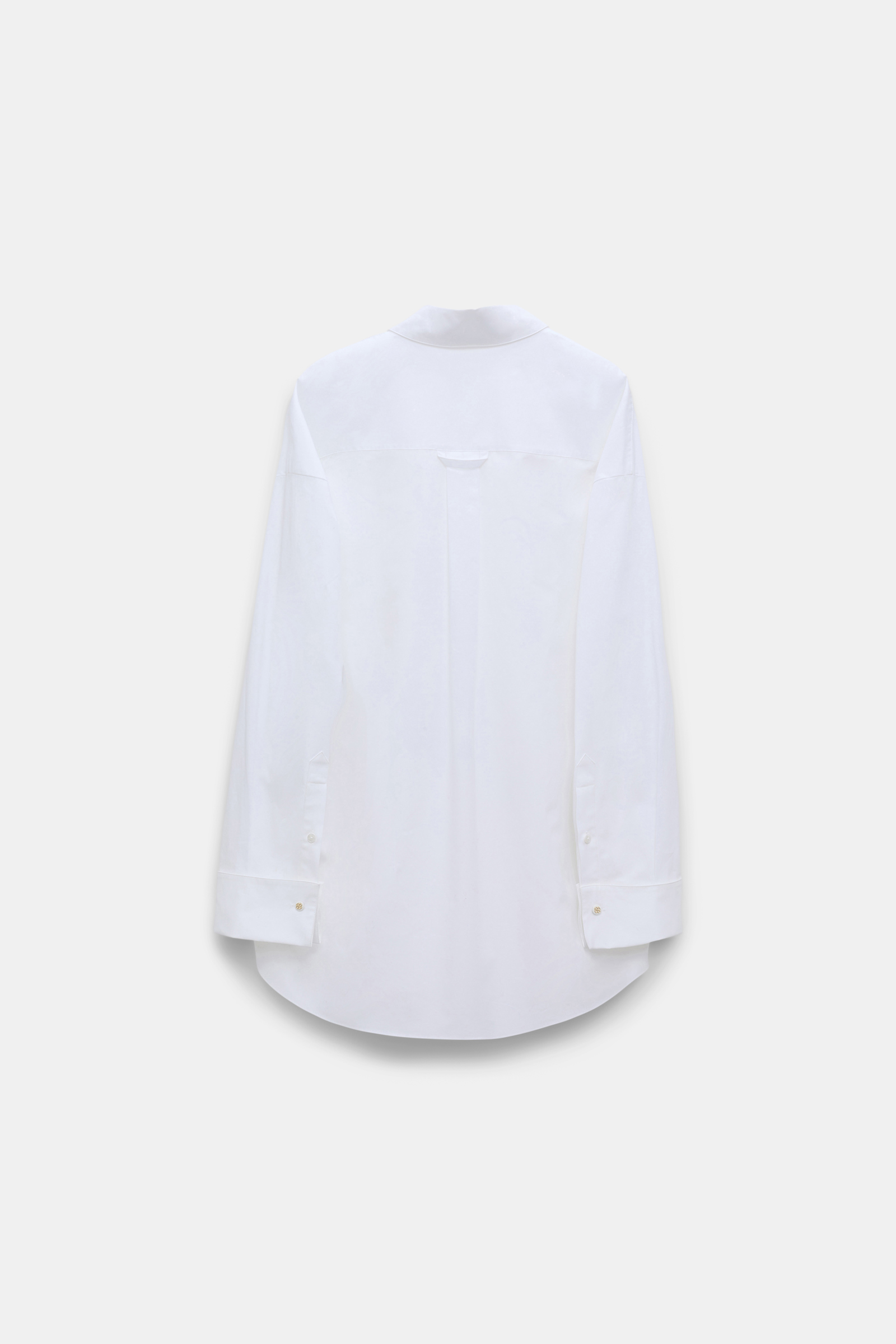 Dorothee Schumacher Poplin shirt with XL sequin bow white pearl