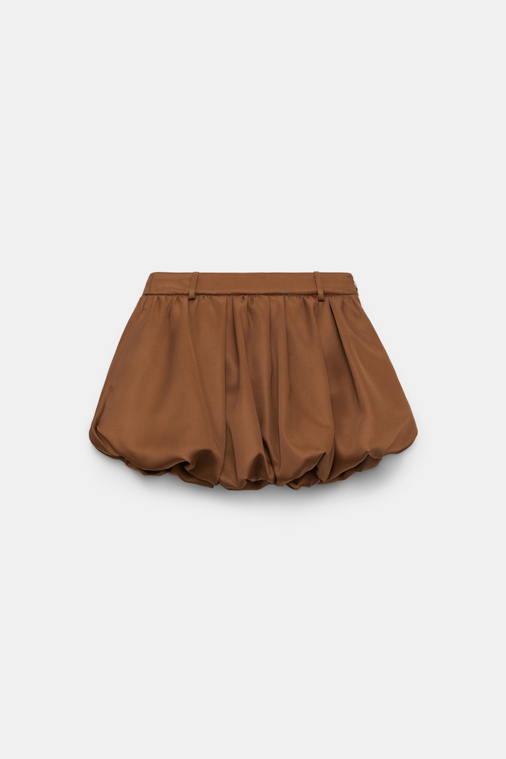 Dorothee Schumacher Mini balloon skirt in Duchesse terra