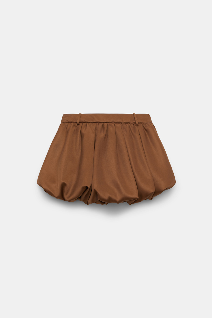 Dorothee Schumacher Mini balloon skirt in Duchesse terra