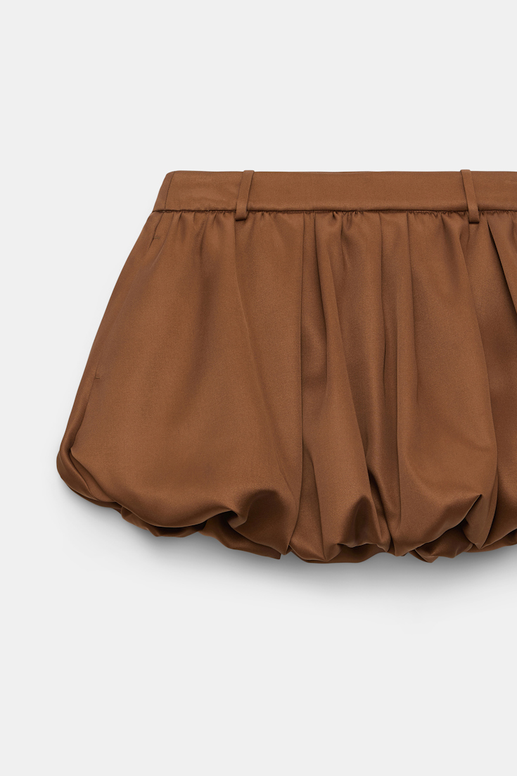 Dorothee Schumacher Mini balloon skirt in Duchesse terra