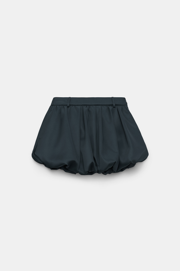 Dorothee Schumacher Mini balloon skirt in Duchesse graphite