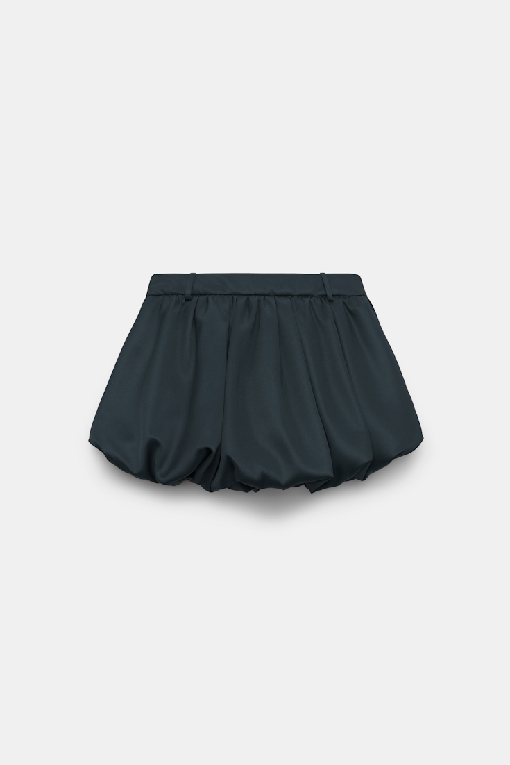 Dorothee Schumacher Mini balloon skirt in Duchesse graphite