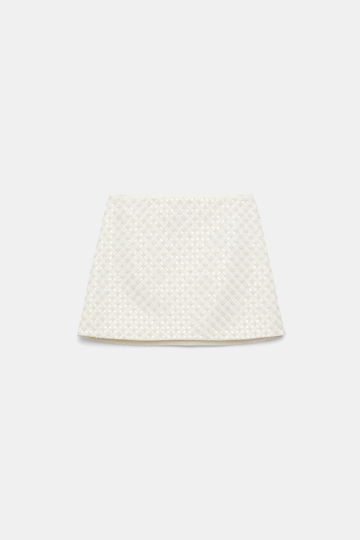Dorothee Schumacher Sequin embellished mini-skirt in Duchesse pearl