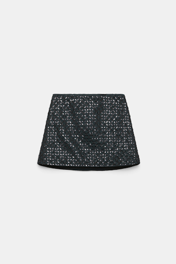 Dorothee Schumacher Sequin embellished mini-skirt in Duchesse graphite