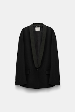 Dorothee Schumacher Oversized tuxedo blazer pure black