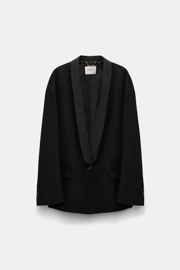 Dorothee Schumacher Oversized Smoking Blazer pure black