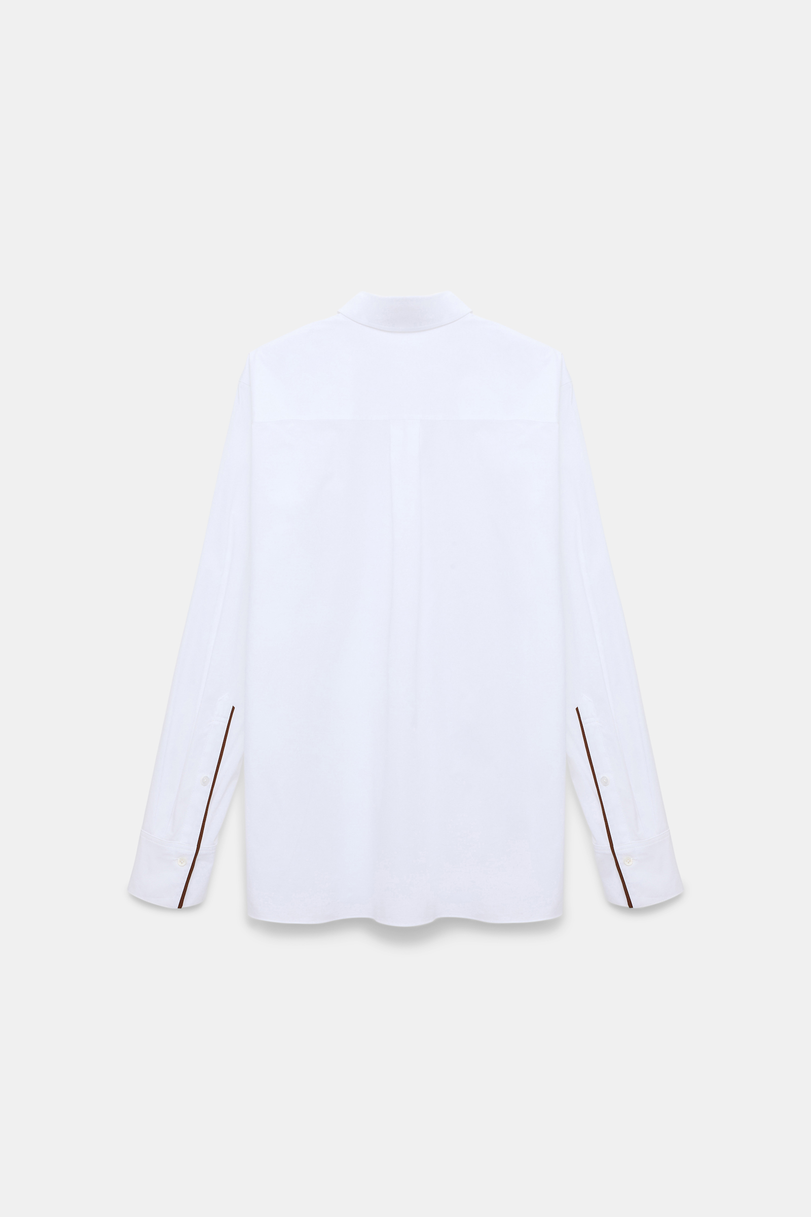 Dorothee Schumacher Cotton poplin shirt with ruffle white terra