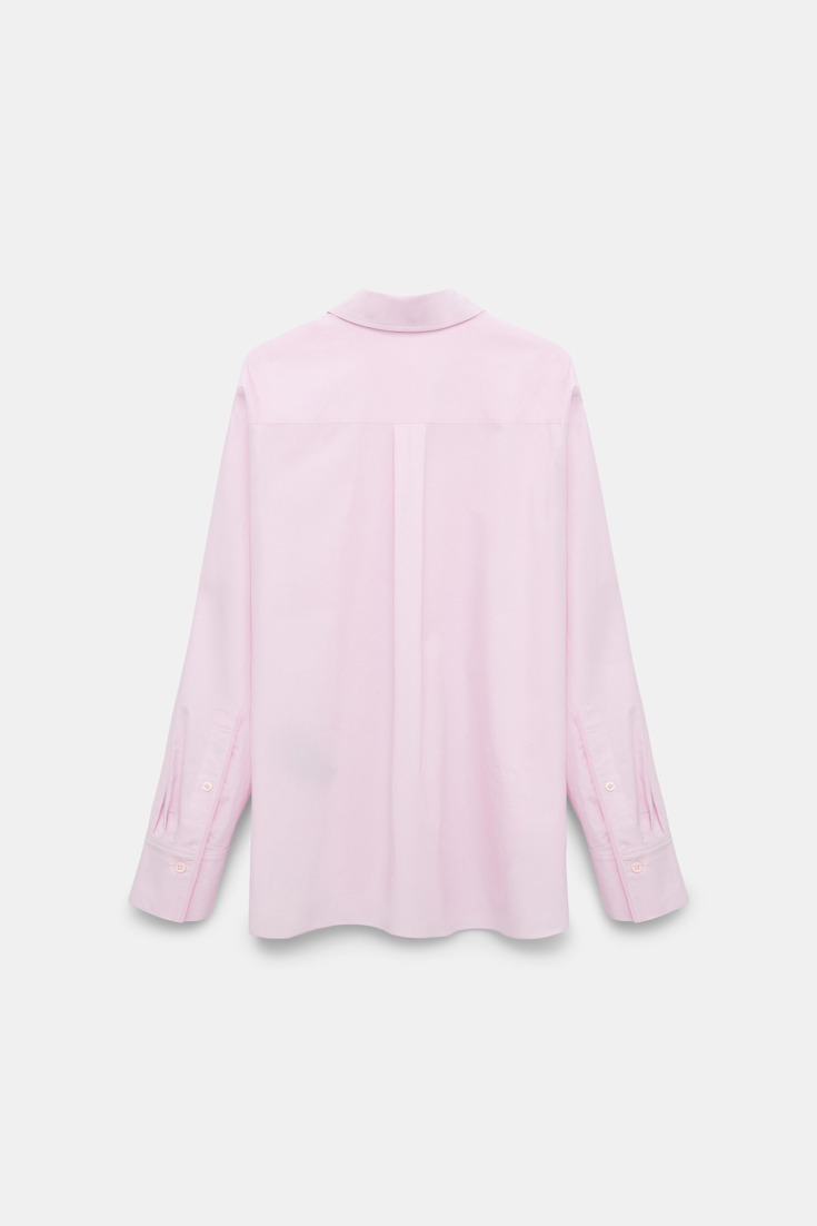 Dorothee Schumacher Cotton poplin shirt with ruffle rose
