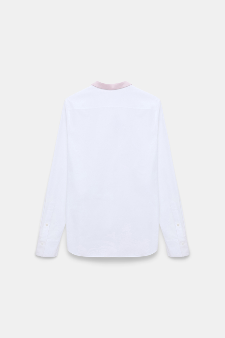 Dorothee Schumacher Cotton poplin shirt with bowtie detail white lilac