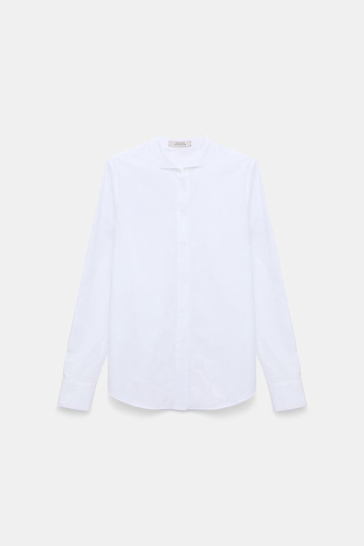Dorothee Schumacher Cotton poplin shirt with bowtie detail white lilac