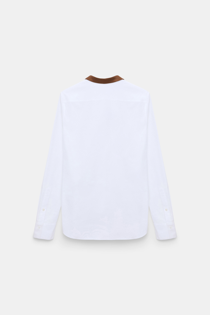 Dorothee Schumacher Cotton poplin shirt with bowtie detail white terra