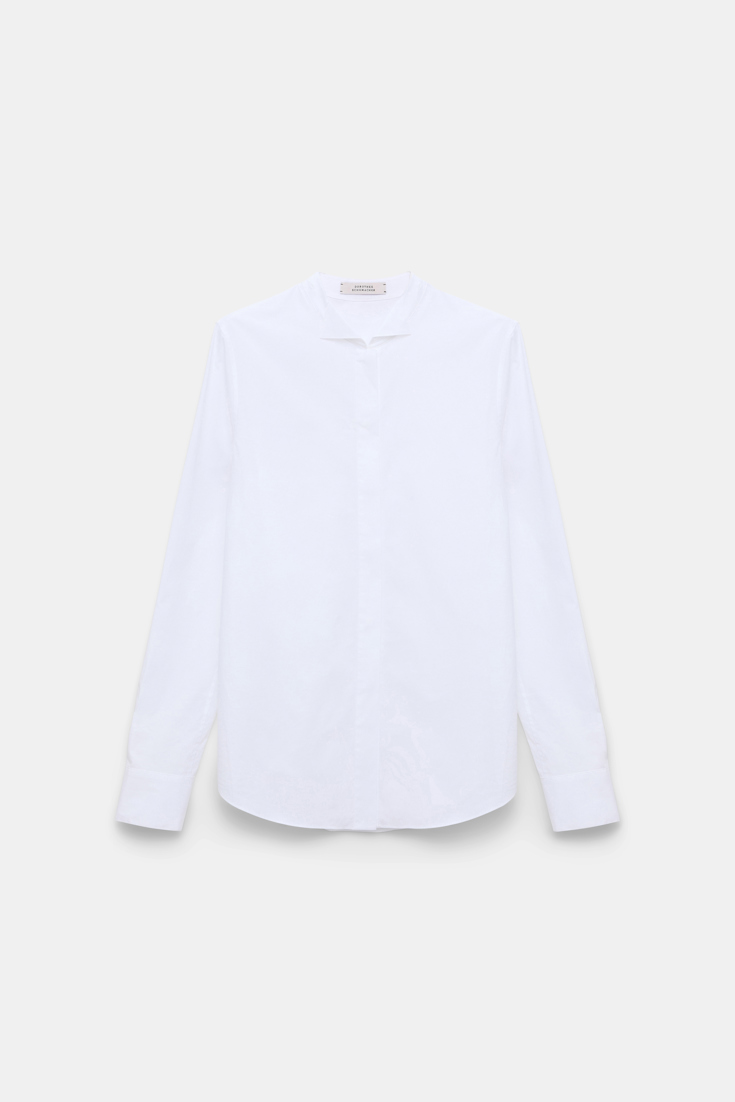 Dorothee Schumacher Cotton poplin shirt with bowtie detail white terra