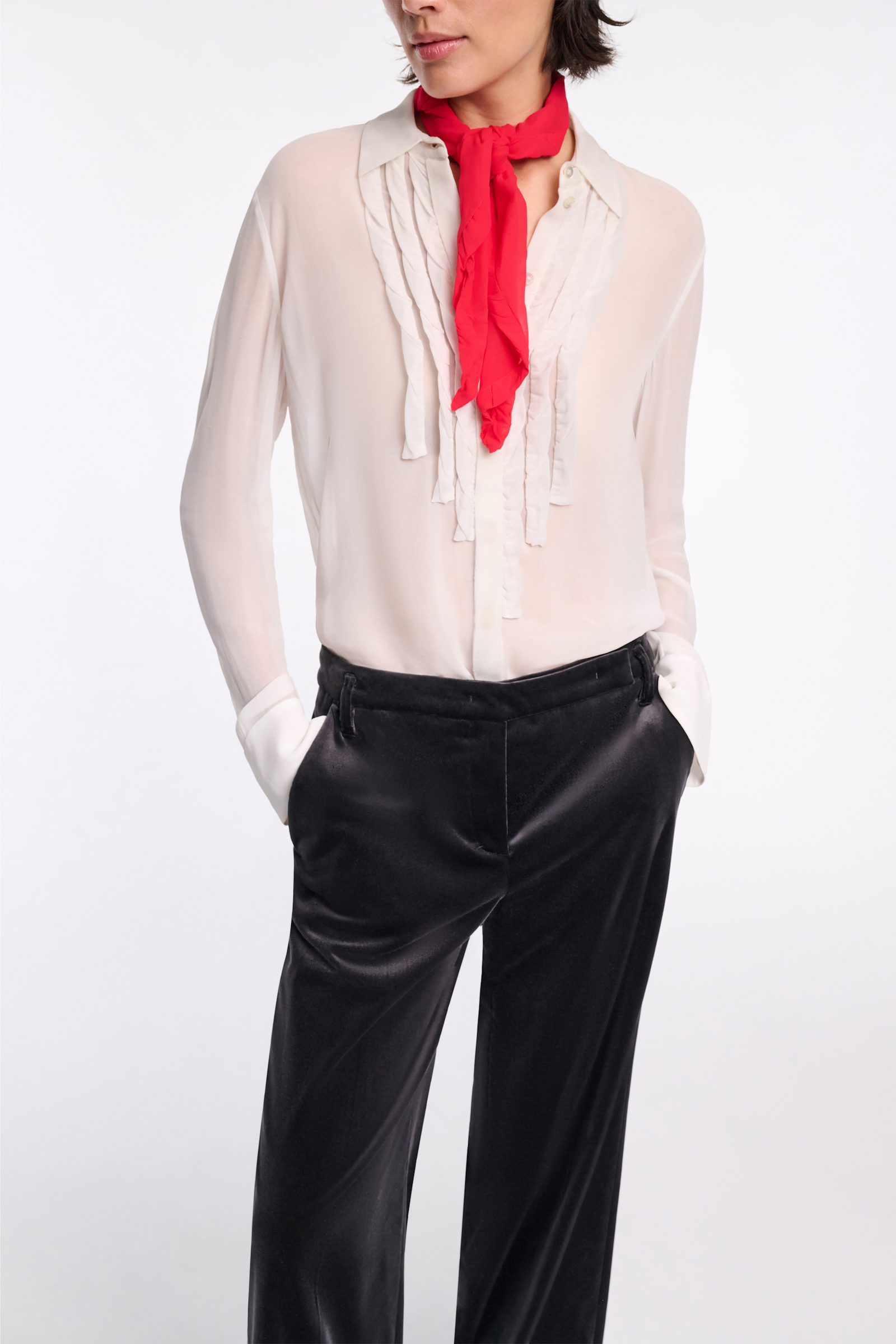 Dorothee Schumacher Georgette blouse camellia white