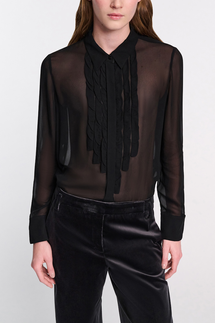 Dorothee Schumacher Georgette blouse pure black