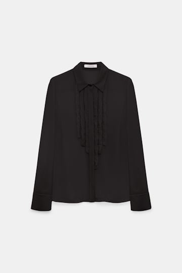 Dorothee Schumacher Bluse aus Georgette pure black
