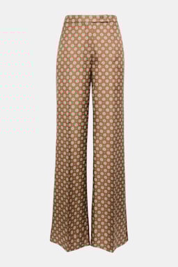 Dorothee Schumacher Printed silk twill trousers brown big tie