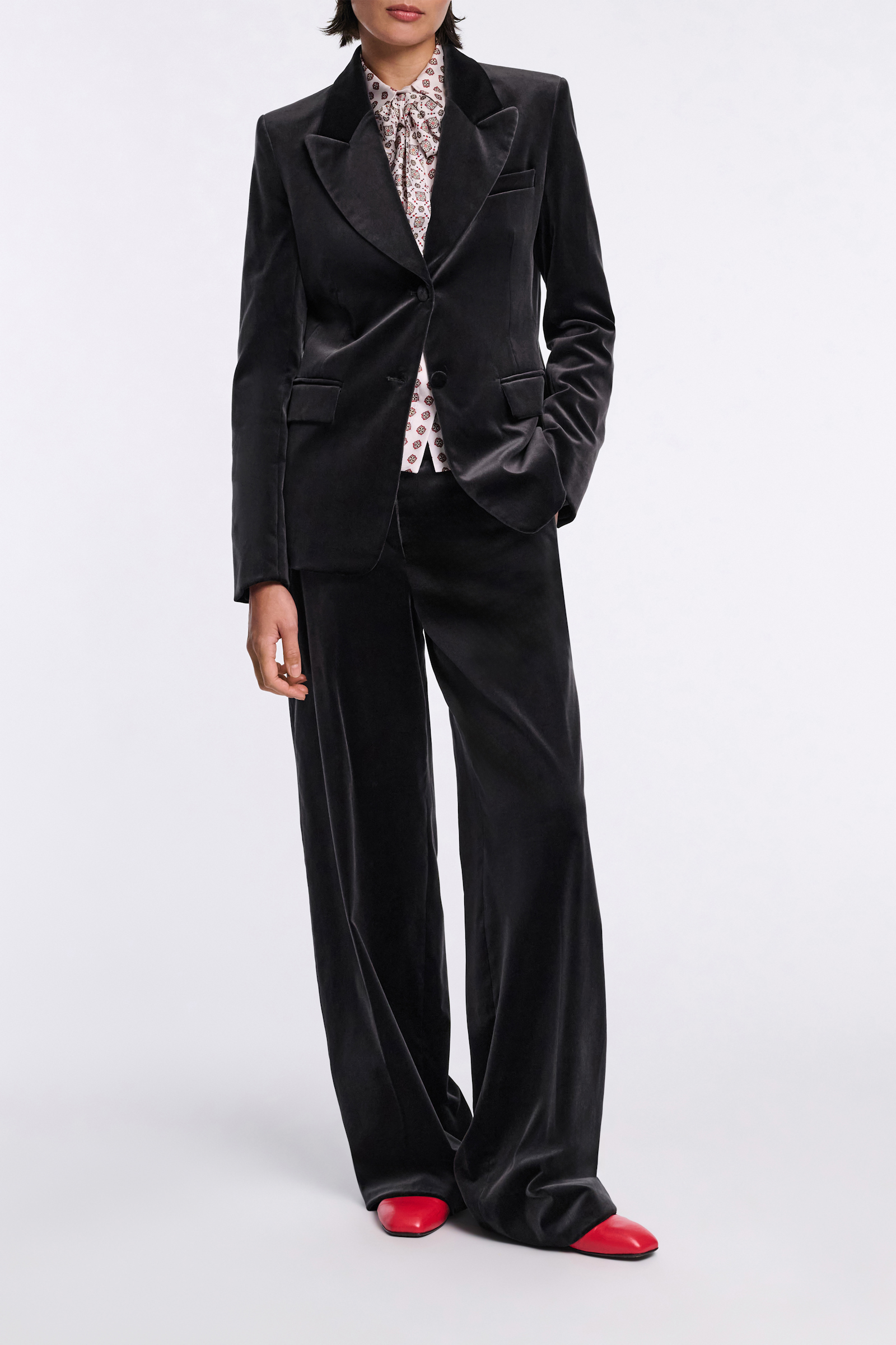 Dorothee Schumacher Printed silk twill blouse rose mini tie