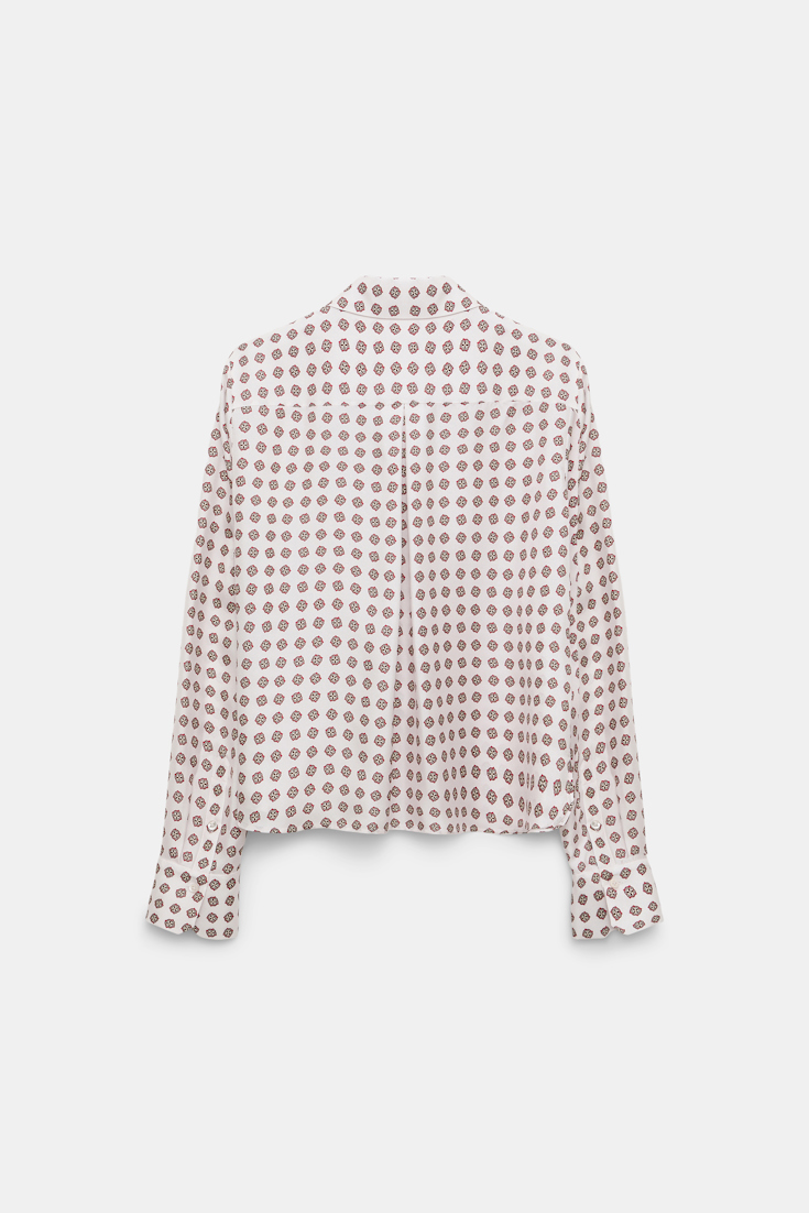 Dorothee Schumacher Printed silk twill blouse rose mini tie