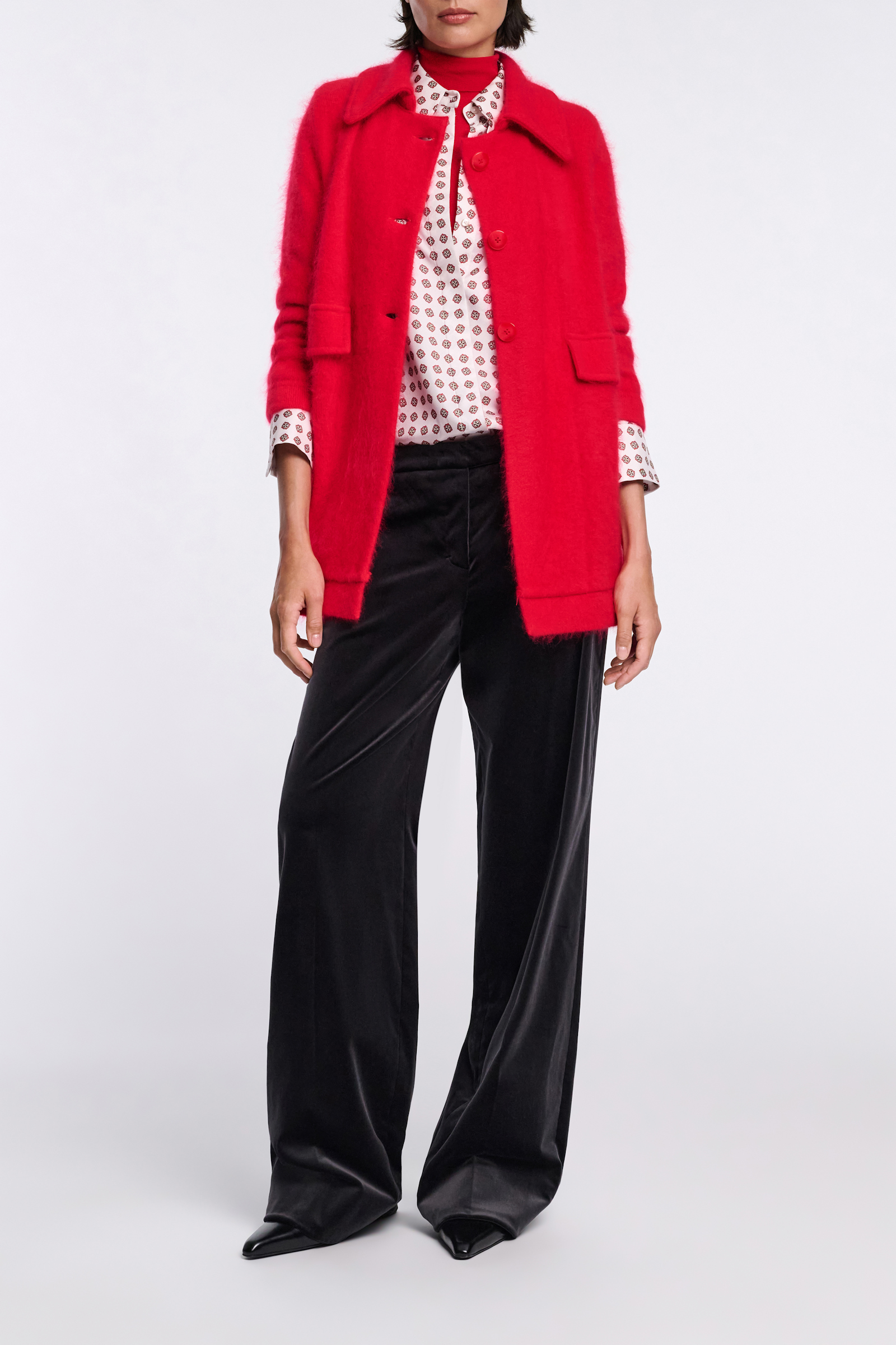 Dorothee Schumacher Printed silk twill shirt rose mini tie