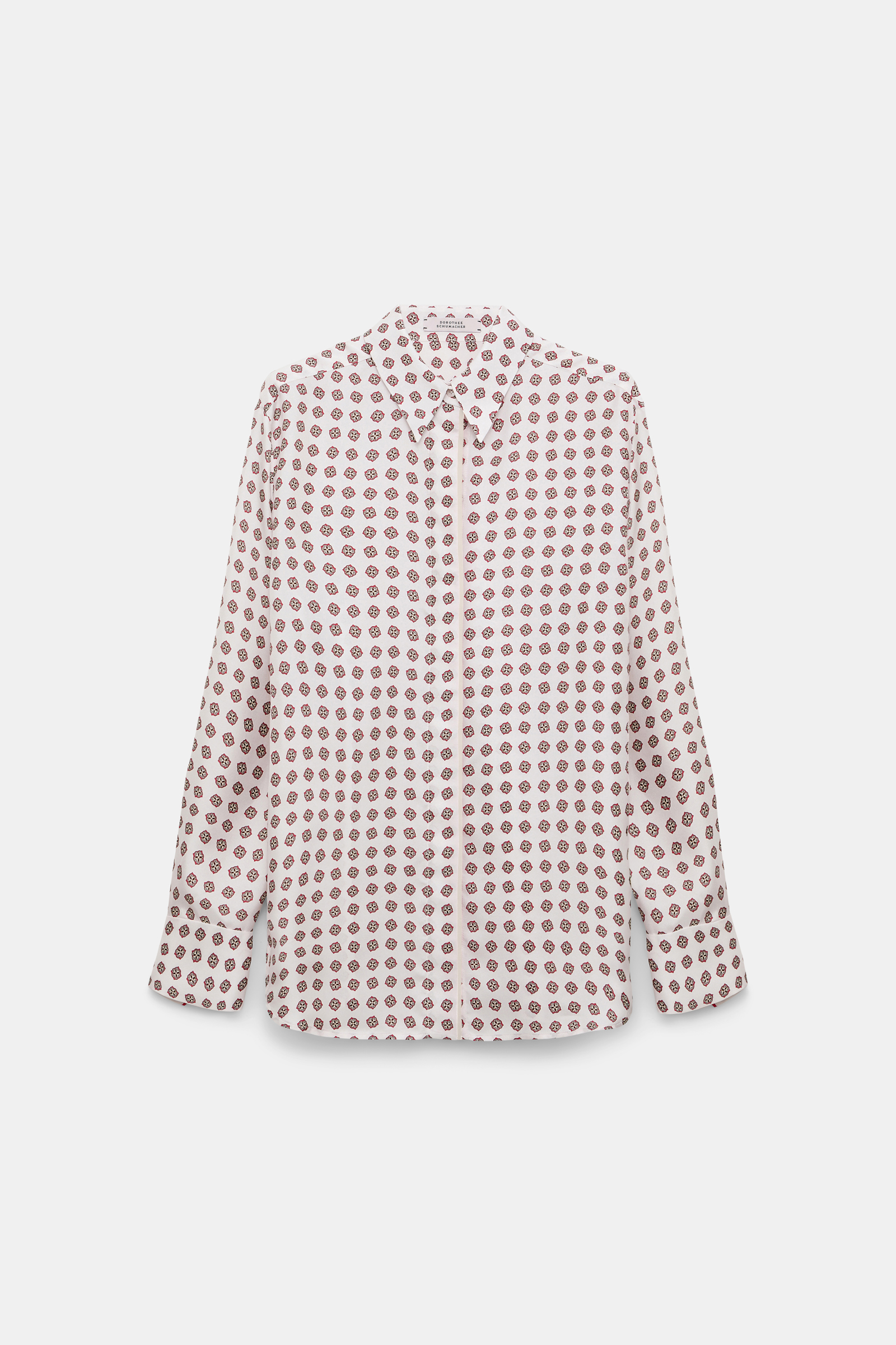 Dorothee Schumacher Printed silk twill shirt rose mini tie
