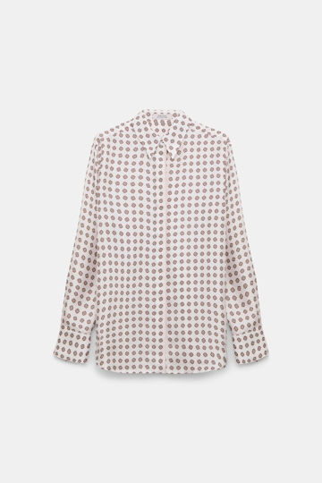 Dorothee Schumacher Hemdbluse aus bedrucktem Seidentwill rose mini tie