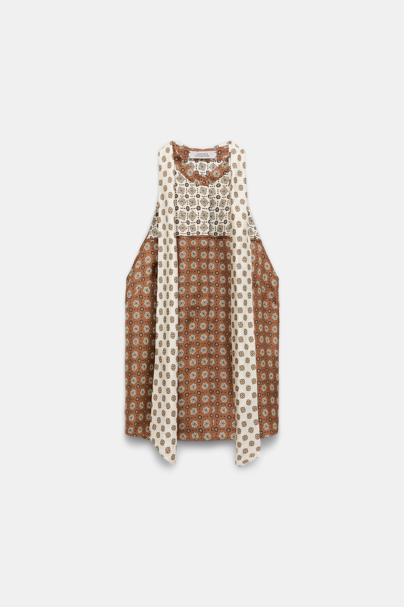 Dorothee Schumacher Top aus bedrucktem Seidentwill brown big tie