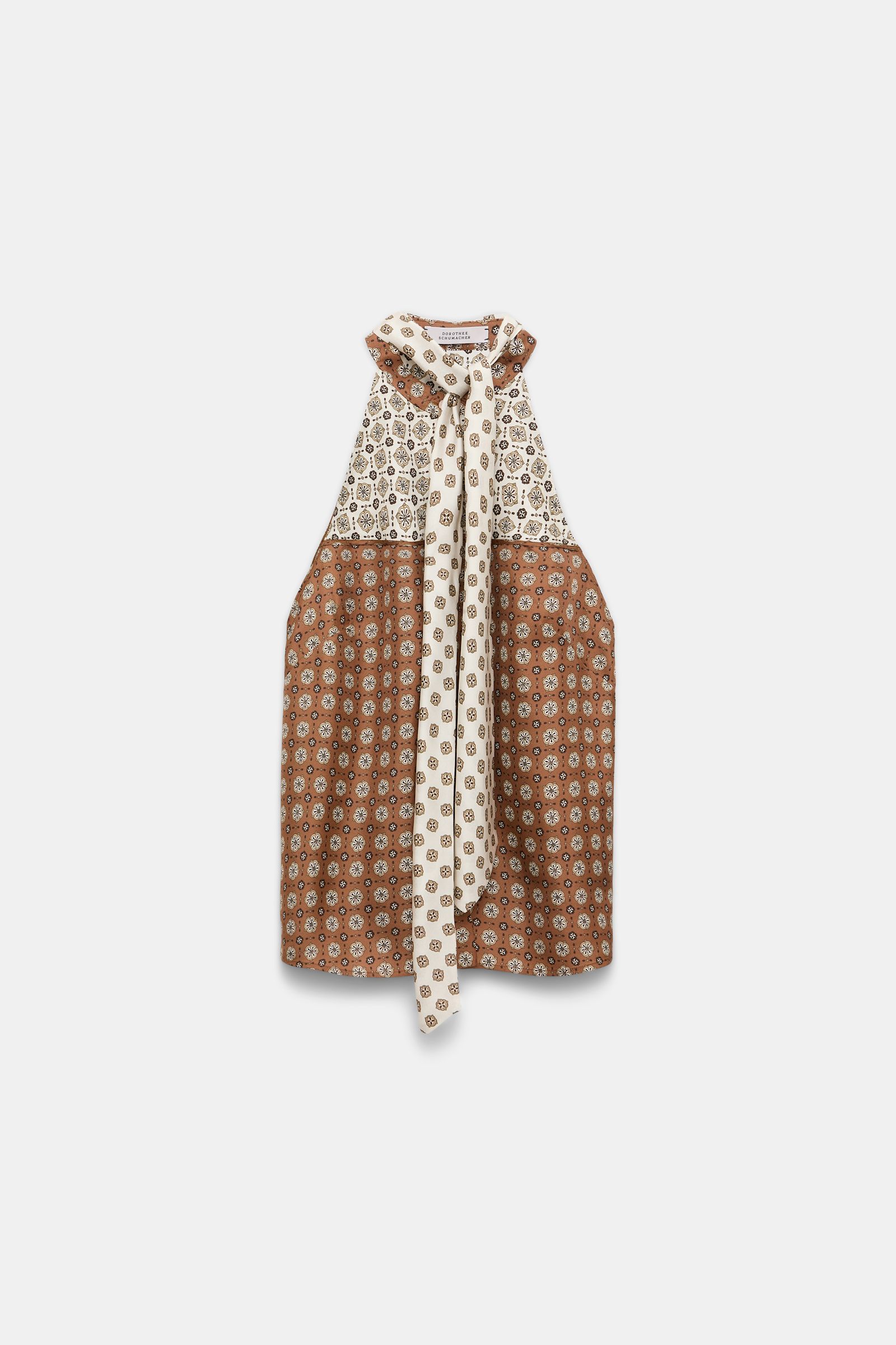 Dorothee Schumacher Top aus bedrucktem Seidentwill brown big tie