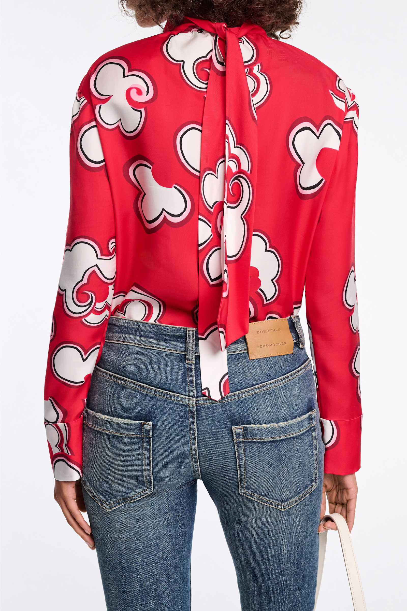 Dorothee Schumacher Printed blouse in viscose twill red white