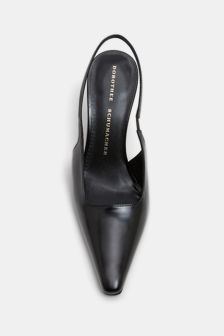 Dorothee Schumacher Slingback pumps with golden heel pure black