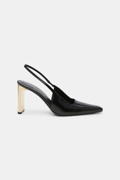 Dorothee Schumacher Slingback pumps with golden heel pure black