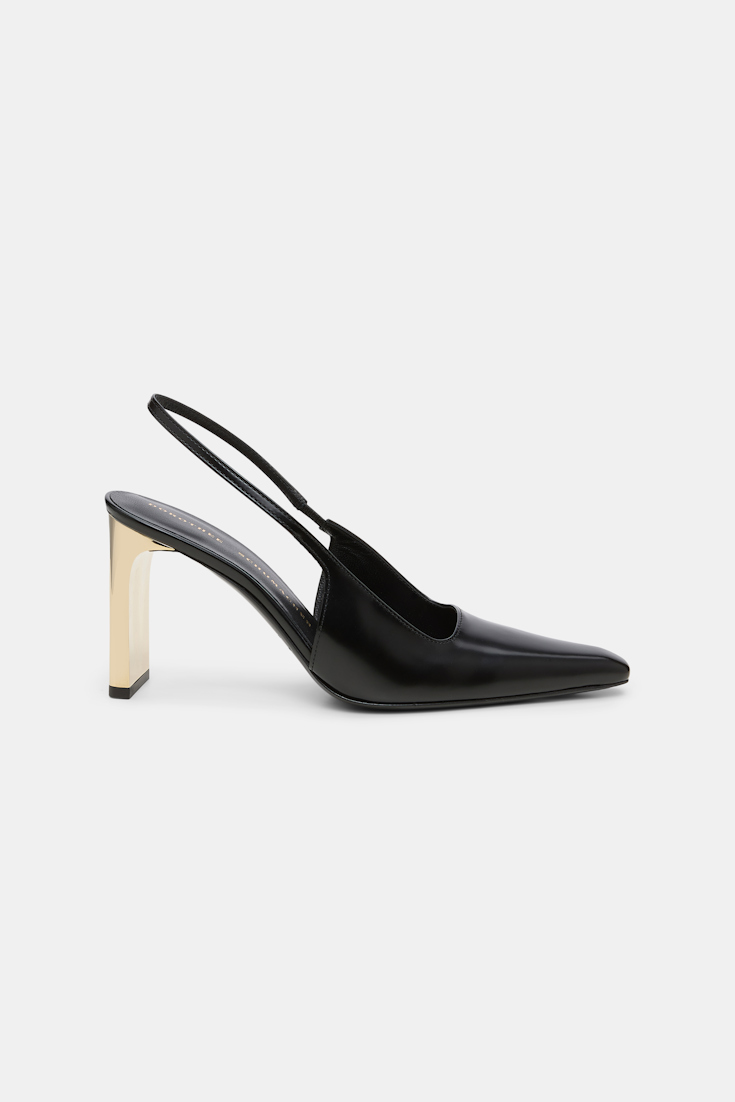 Dorothee Schumacher Slingback pumps with golden heel pure black