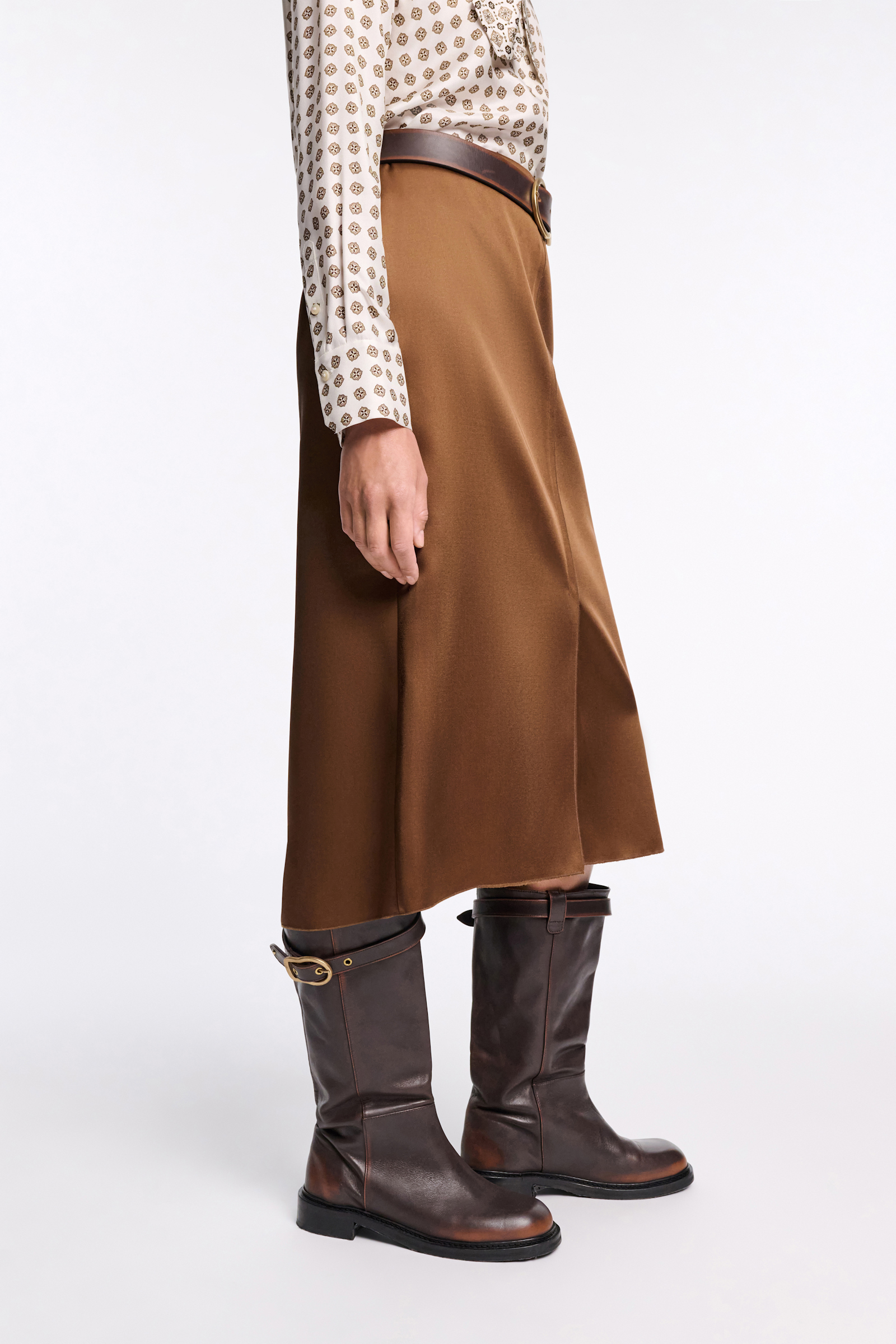 Dorothee Schumacher Tall boots with buckled top strap choco black