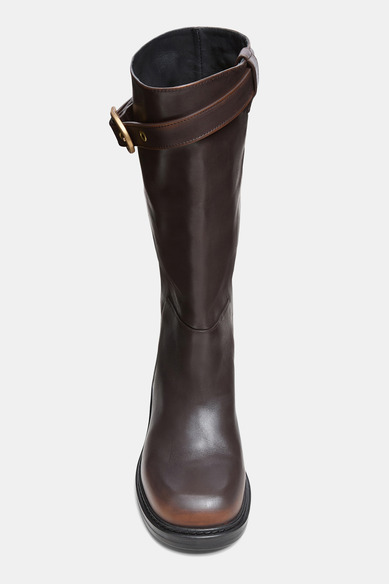 Dorothee Schumacher Tall boots with buckled top strap choco black