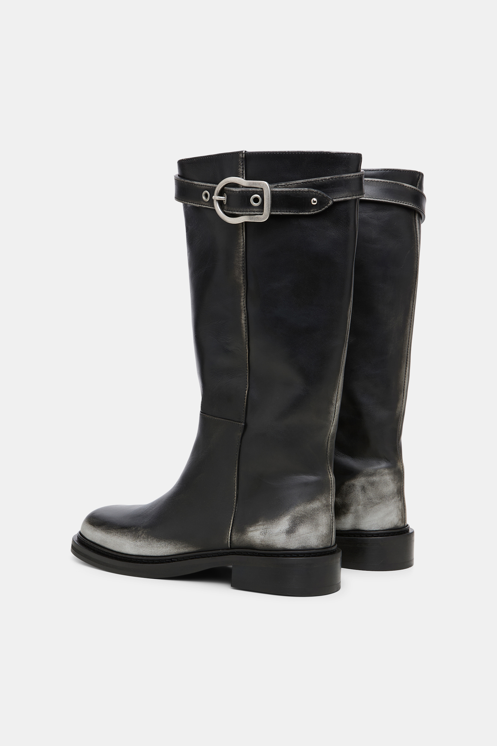 Dorothee Schumacher Tall boots with buckled top strap cool anthra