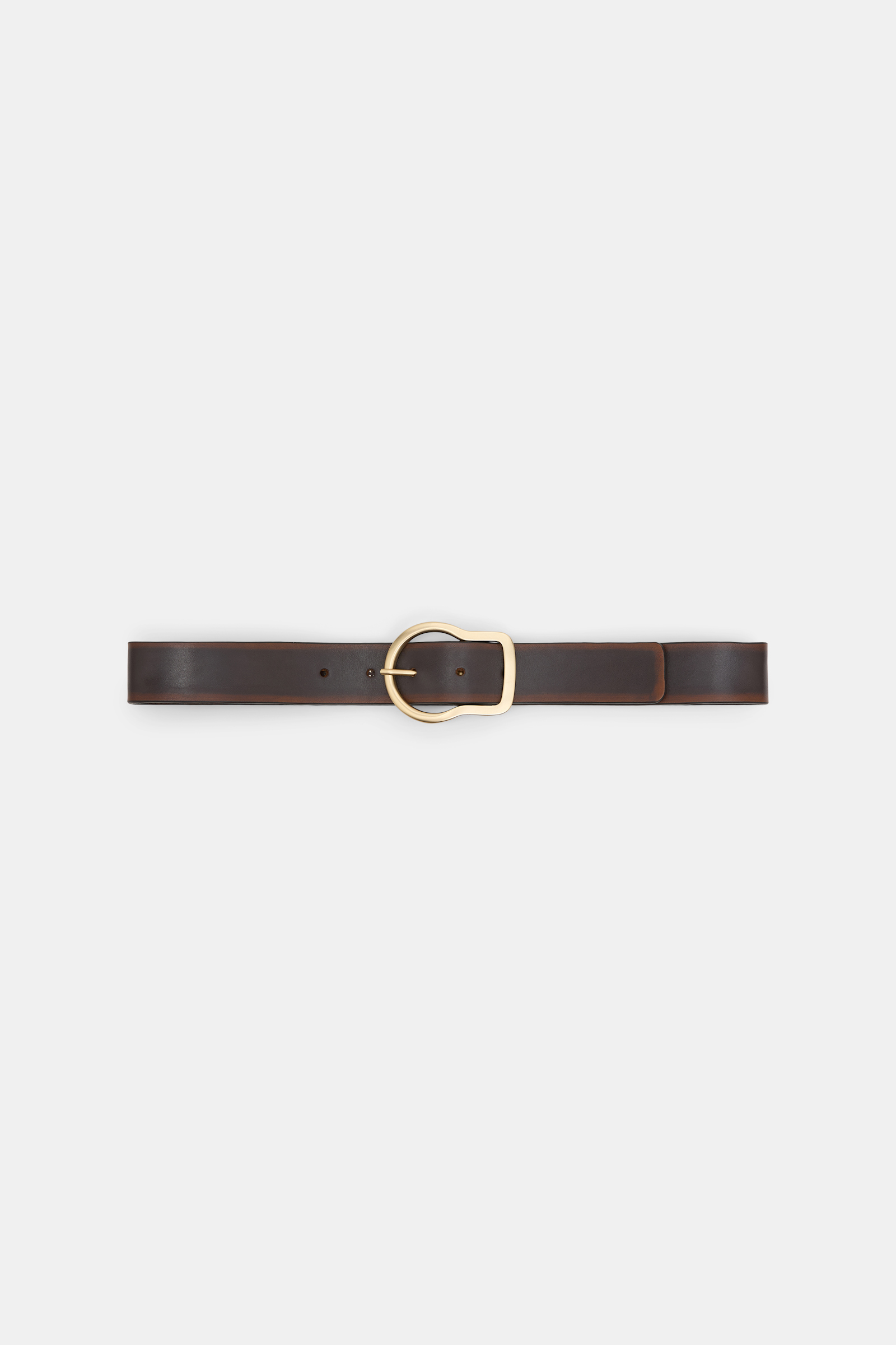 Dorothee Schumacher Brush-off effect leather belt choco black