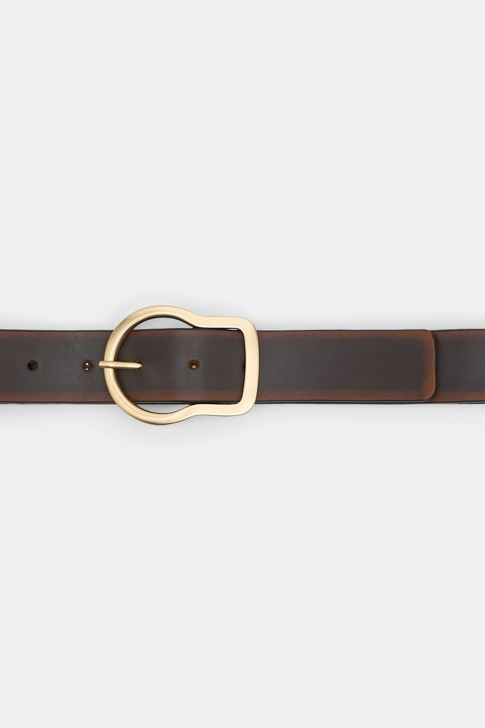 Dorothee Schumacher Brush-off effect leather belt choco black