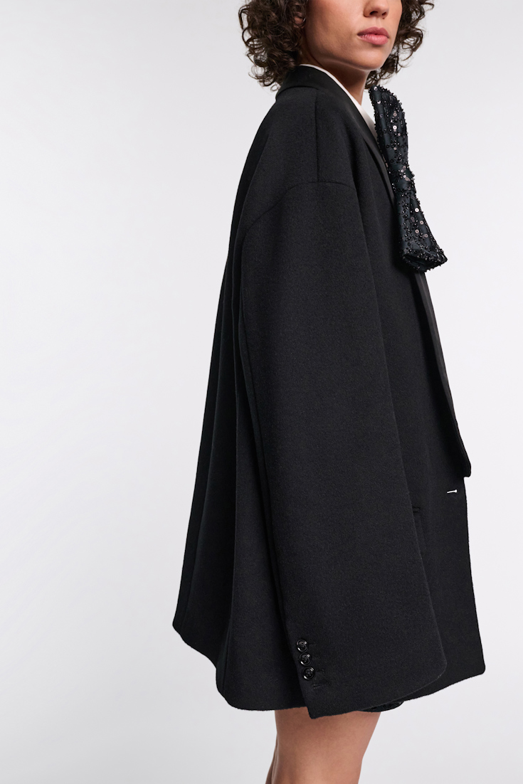 Dorothee Schumacher Embellished Duchesse bow brooch graphite