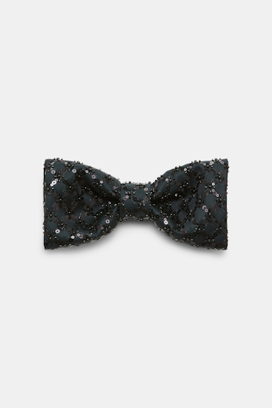 Dorothee Schumacher Embellished Duchesse bow brooch graphite