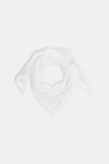 Dorothee Schumacher Triangular scarf with twisted edge details camellia white