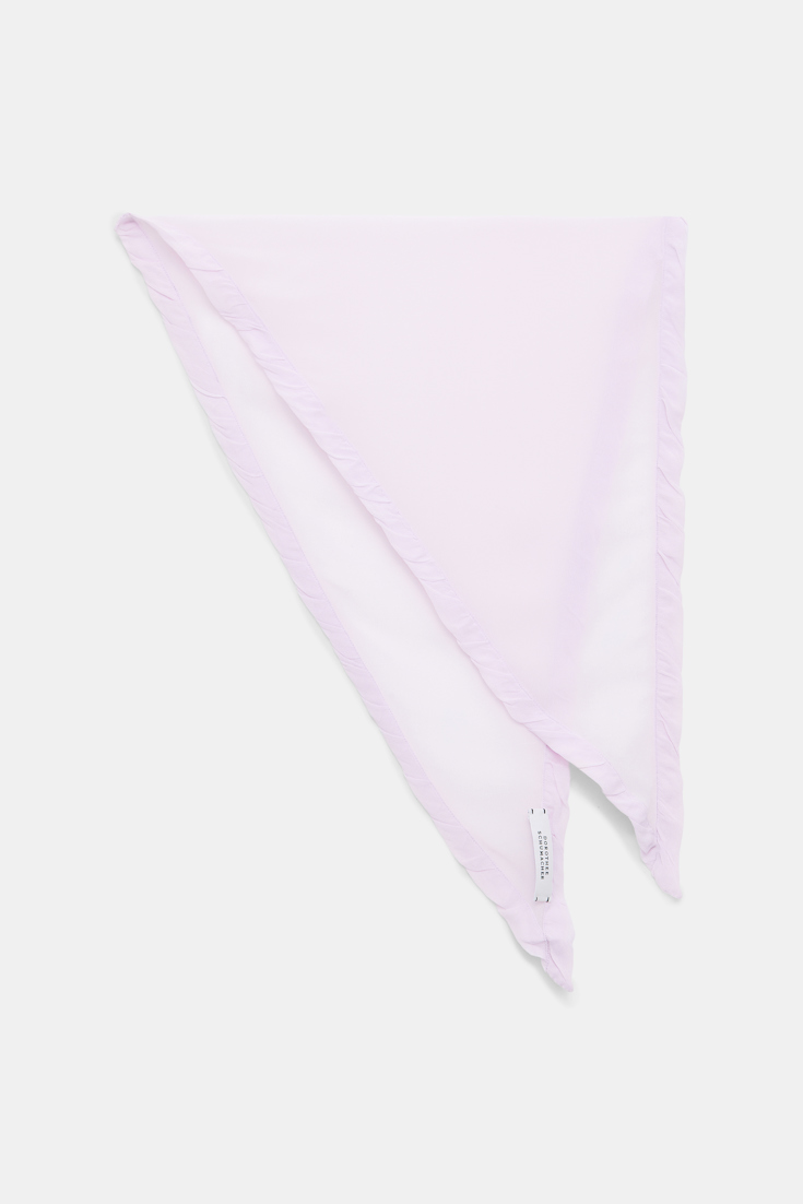 Dorothee Schumacher Triangular scarf with twisted edge details lilac