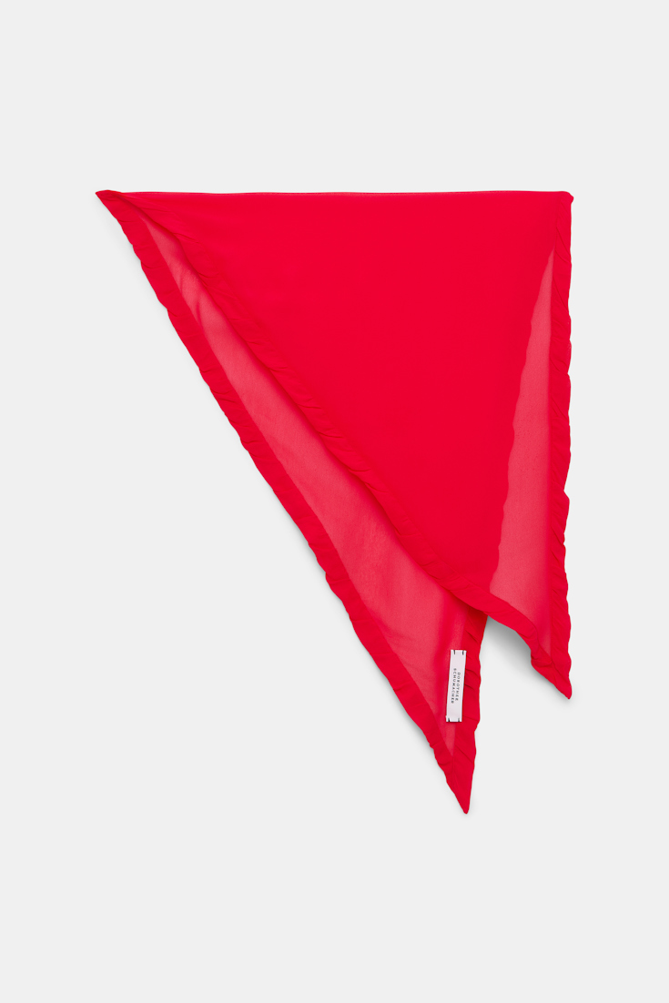 Dorothee Schumacher Triangular scarf with twisted edge details lollipop