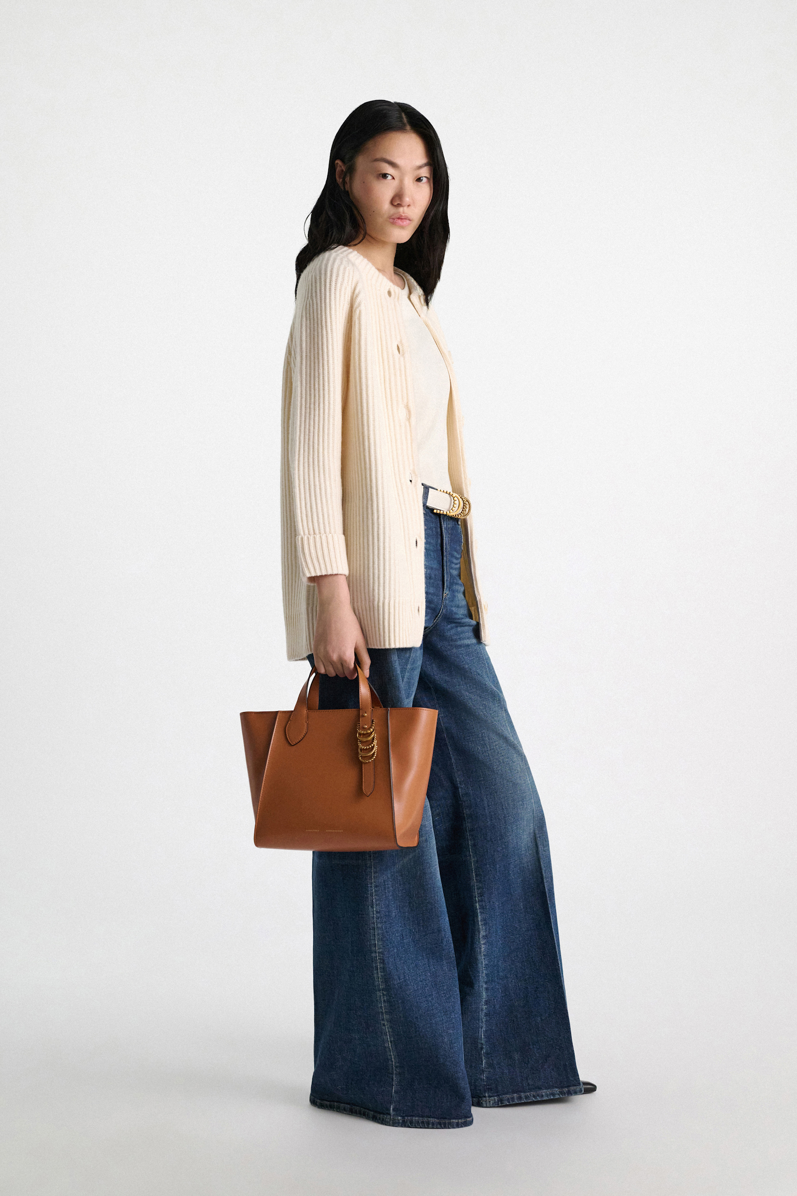 Dorothee Schumacher Ribbed Merino-cashmere cardigan camellia white