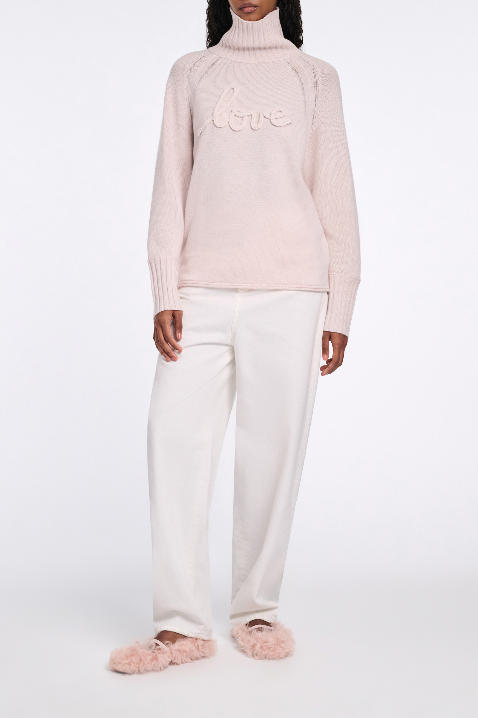 Dorothee Schumacher Turtleneck pullover in Merino-cashmere medium creme