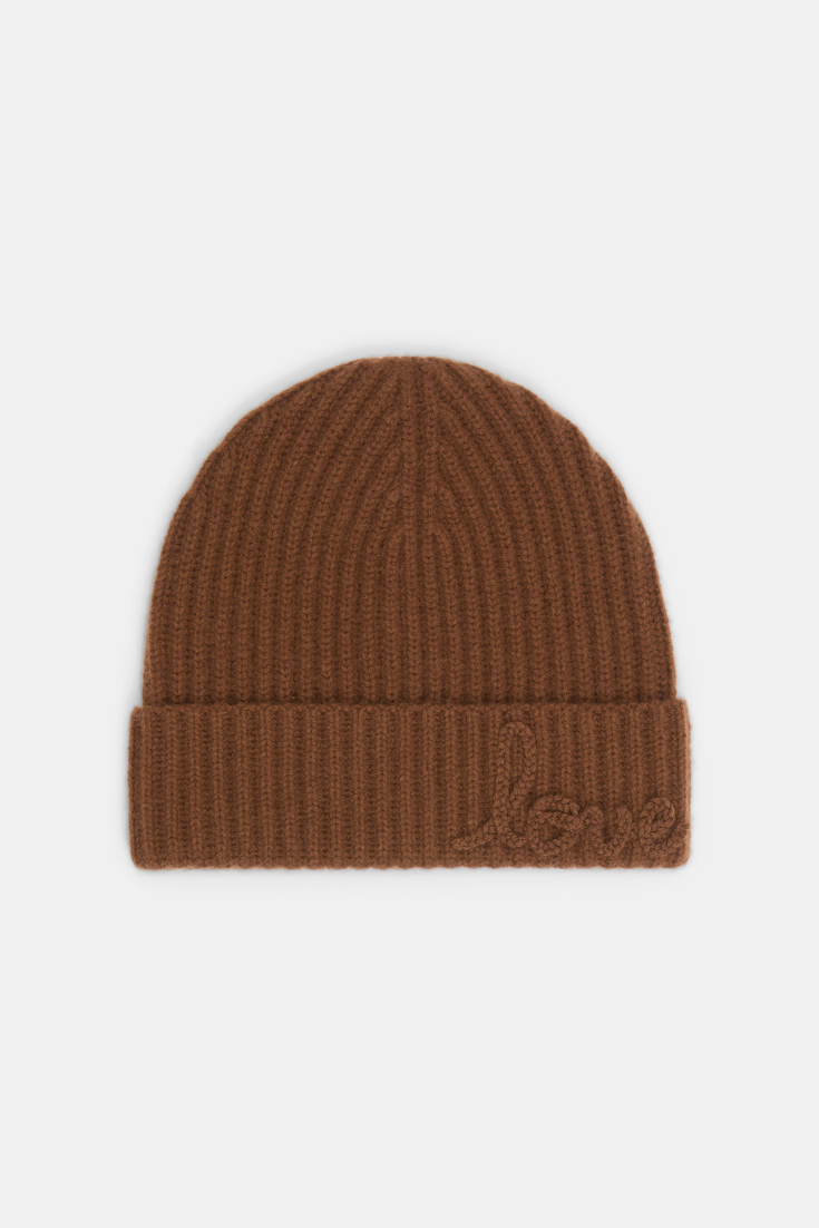 Dorothee Schumacher Ribbed Merino-cashmere LOVE beanie Coffee